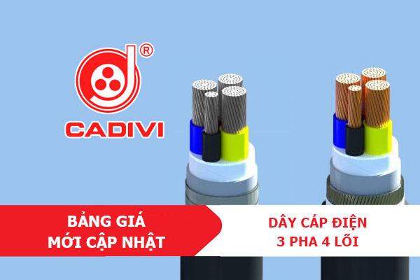 Dây cáp 3 pha 4 lõi đồng CADIVI 3x25+1x16 (0,6/1kV)